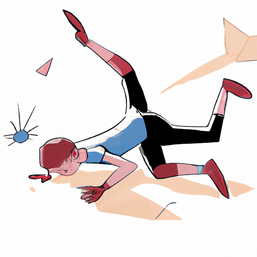 A person picking themselves up after a fall, symbolizing resilience and learning from failure.