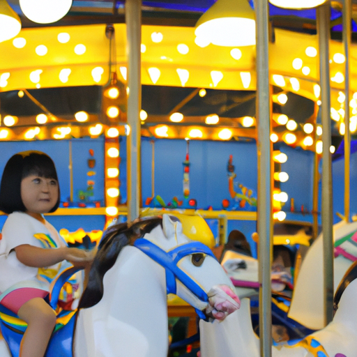 7. Kids having fun at a popular amusement park in Thailand